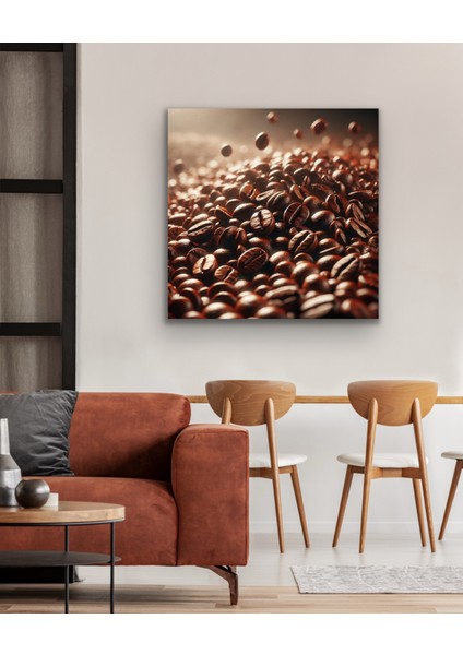 Kahve Çekirdekleri Kanvas Tablo 90 x 90 cm fiyatları