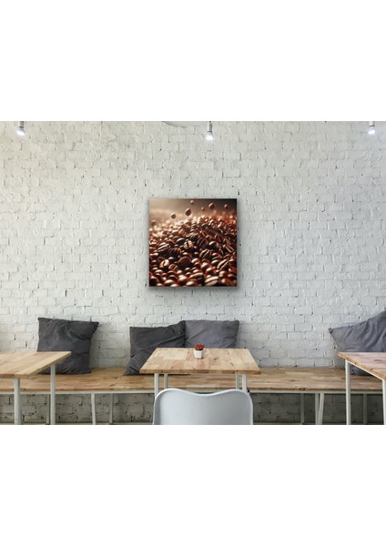 Kahve Çekirdekleri Kanvas Tablo 90 x 90 cm indirimleri