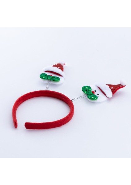 Çok Renkli Kar Tanesi ve Şapka Süsleri ile Yılbaşı Taç Seti
