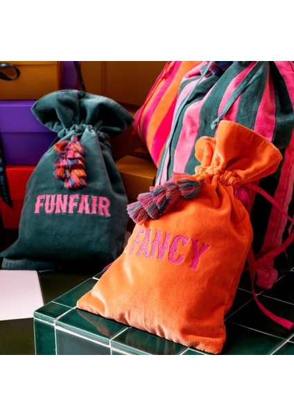 Delhı Püsküllü Nakışlı Orta Boy Pamuk Pamuk Dekoratif Kese 40x25 Cm Turuncu fiyatları