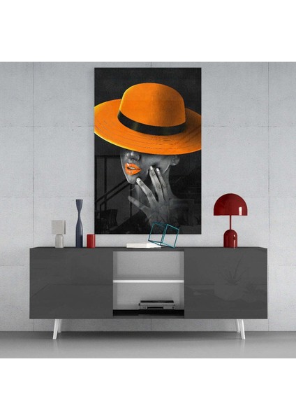 Turuncu Şapka Cam Tablo fırsatları