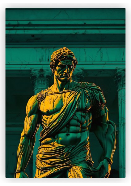 Jül Sezar Roma Askeri Ahşap Poster 20X29 cm