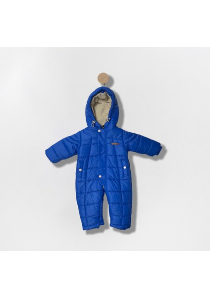 Çizgi Desenli Kapüşonlu Wellsoft Fermuar ve Çıtçıt Kapamalı Yürüyen Çocuk Kozmonot Mont