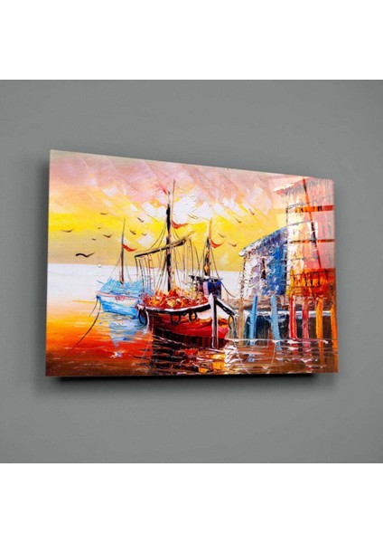 Ilüstrasyon Gemiler Cam Tablo modelleri