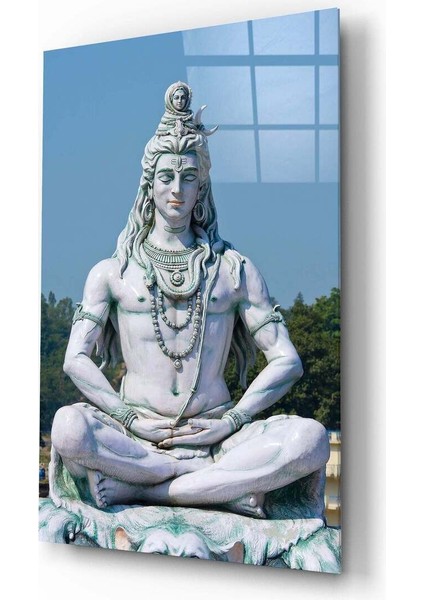 Meditasyonda Shiva Cam Tablo