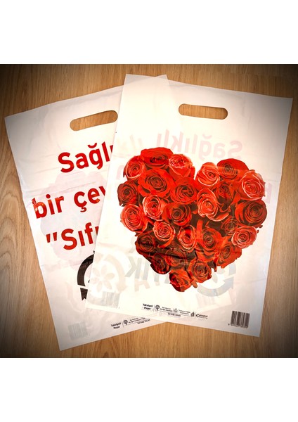 Ecoplast Takviyeli Renkli Mağaza Poşeti 3no 33X45CM Ebatında 1paket 50ADET