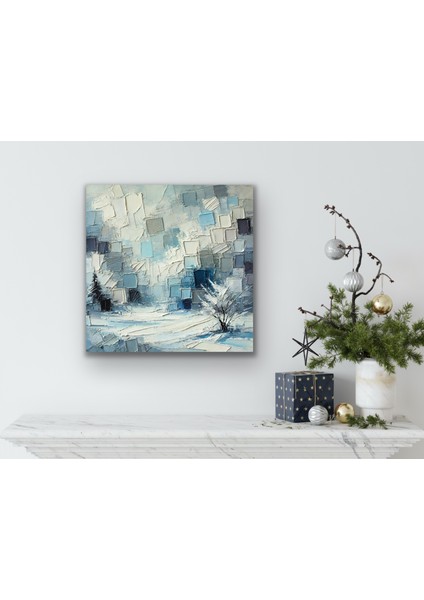 Kış Mevsimi Kanvas Tablo 60 x 60 cm