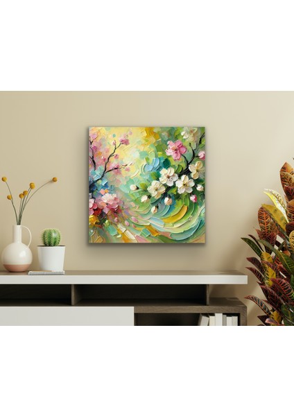 Ilkbahar Mevsimi Kanvas Tablo 60 x 60 cm modelleri