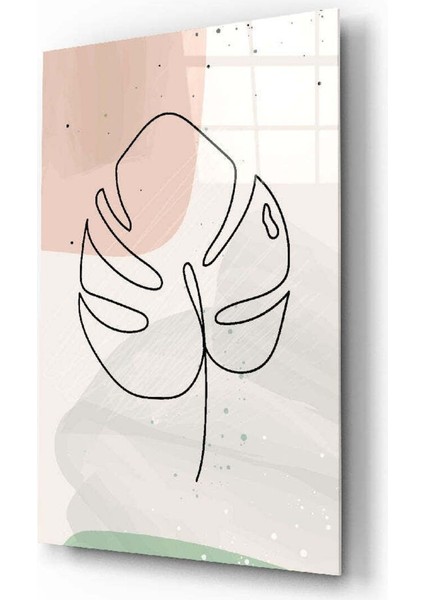 Soyut Şekiller Cam Tablo