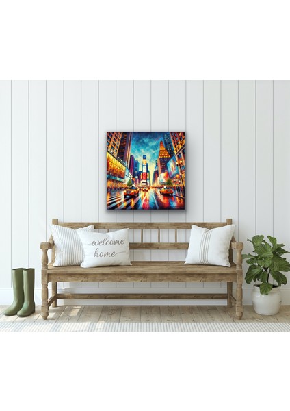 New York Times Meydanı Kanvas Tablo 90 x 90 cm modelleri