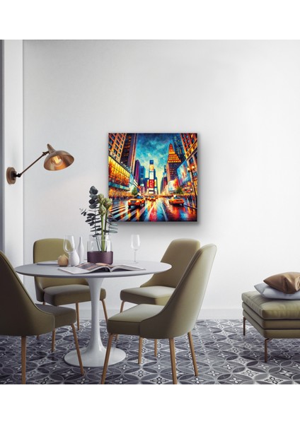 New York Times Meydanı Kanvas Tablo 90 x 90 cm indirimleri