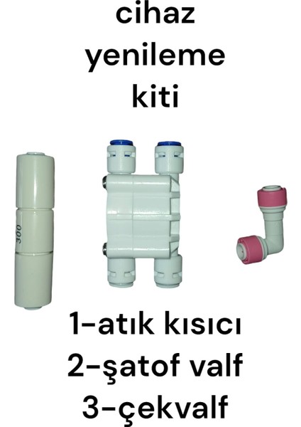 Su Arıtma 5 Li Filtre Seti Yenileme Kiti(Bağlantı Dirsekleri ve Değiştirme Talimatı ile Kolay Değişim)