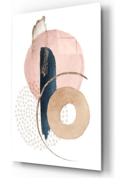 Soyut Şekiller Cam Tablo