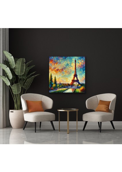 Eyfel Kulesi Kanvas Tablo 90 x 90 cm