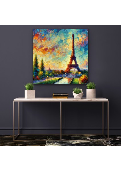 Eyfel Kulesi Kanvas Tablo 90 x 90 cm fiyatları