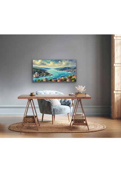 Istanbul Boğaz Manzarası Kanvas Tablo 60 x 120 cm