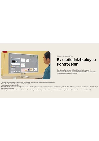 Akıllı TV- Monitör 27'' 70 Ekran Wi-Fi Bağlantılı Apple-Android Kablosuz Bağlantı Bluetooth Webos Full HD IPS Akıllı Monitör+Logitech Kablosuz Klavye