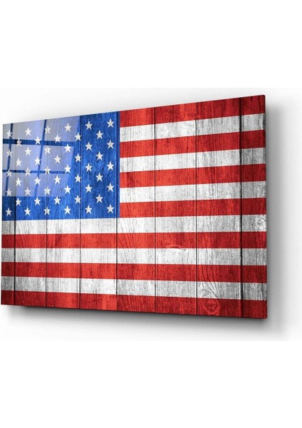 Amerika Bayrağı Cam Tablo