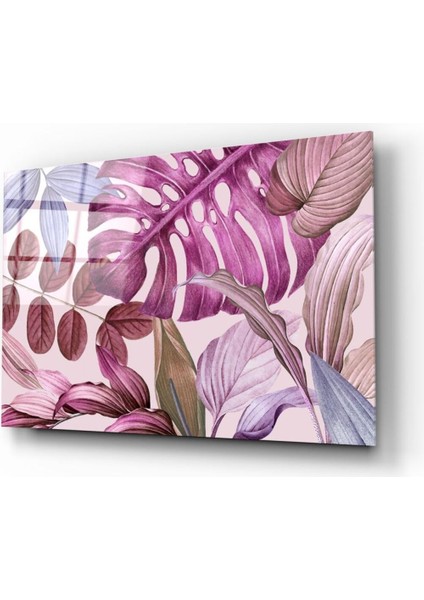 Tropik Yapraklar Cam Tablo