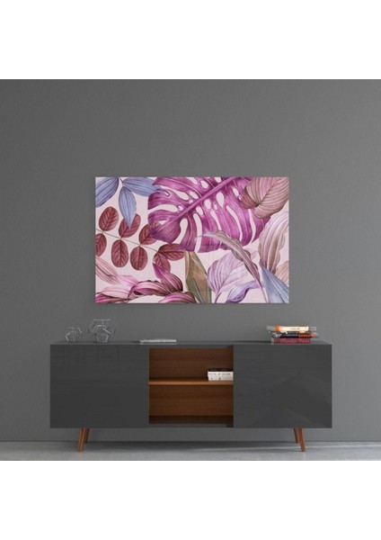 Tropik Yapraklar Cam Tablo modelleri