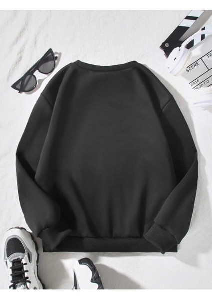 Kız Çocuk Balkabağı Baskılı Şardonlu Sweatshirt