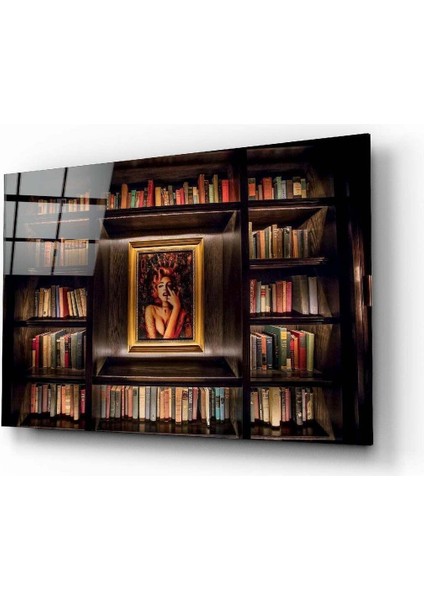 Kitaplık Cam Tablo