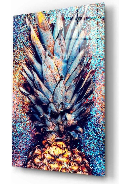 Renkli Ananas Cam Tablo