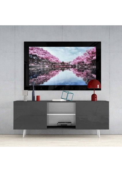 Sakura Ağaçları Cam Tablo fırsatları
