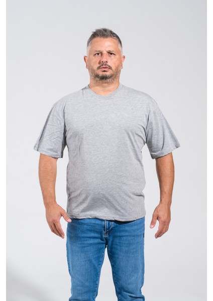 Bisiklet Yaka M-10XL Arası 3 Renk Çok Kaliteli Penye Kumaş Tan Üretilmiş T-Shirt