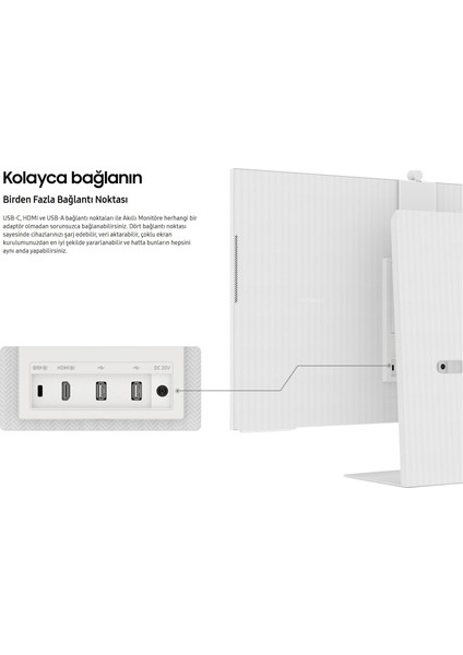 Akıllı-Smart Monitör Tv M8-32 Inç 4K 80 Ekran- Kamera , Silim Tasarım Type-C, Bluetooth ve Wi-Fi Bağlantı Premium Monitör-Tv