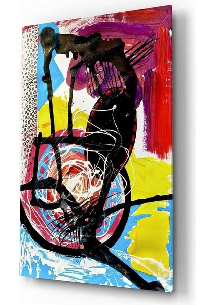 Soyut Çizgiler Cam Tablo || Tasarımcı Koleksiyonu