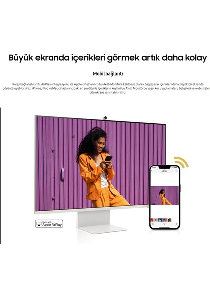 Akıllı-Smart Monitör Tv M8-32 Inç 4K 80 Ekran- Kamera , Silim Tasarım Type-C, Bluetooth ve Wi-Fi Bağlantı Premium Monitör-Tv