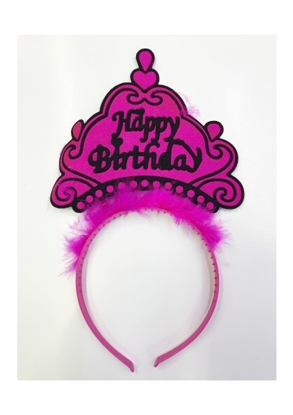 Happy Birthday Yazılı Neon Renk Taç 12 Adet fırsatları