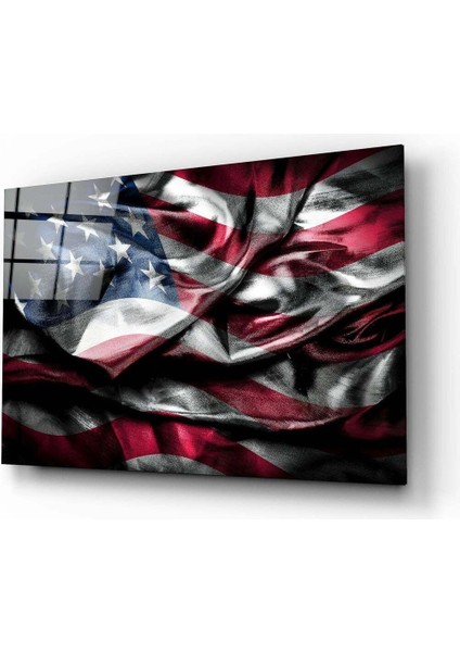 Amerika Bayrağı Cam Tablo