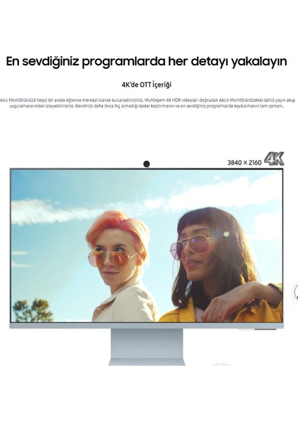 Akıllı-Smart Monitör Tv M8-32 Inç 4K 80 Ekran- Kamera , Silim Tasarım Type-C, Bluetooth ve Wi-Fi Bağlantı Premium Monitör-Tv