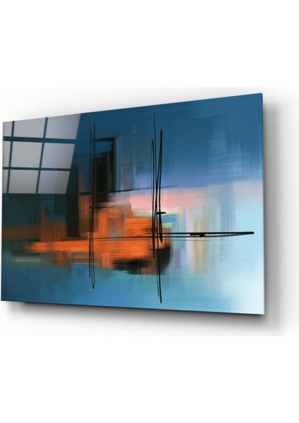 Abstract Silüet Cam Tablo