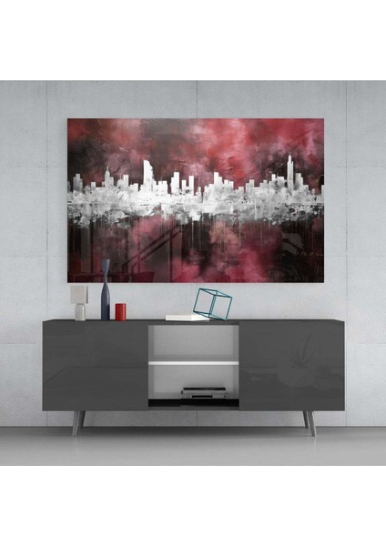 Şehir Silueti Cam Tablo || Tasarımcı Koleksiyonu fırsatları