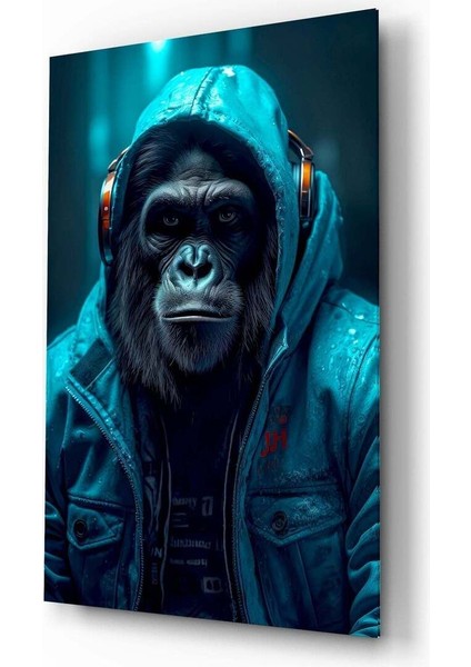 Müzik ve Maymun Cam Tablo || Tasarımcı Koleksiyonu