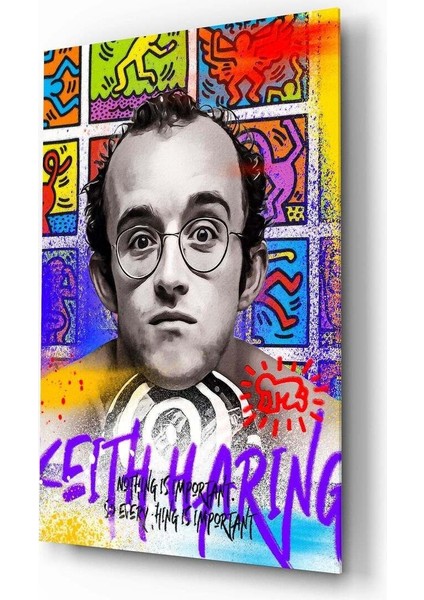 Keith Haring Cam Tablo || Tasarımcı Koleksiyonu