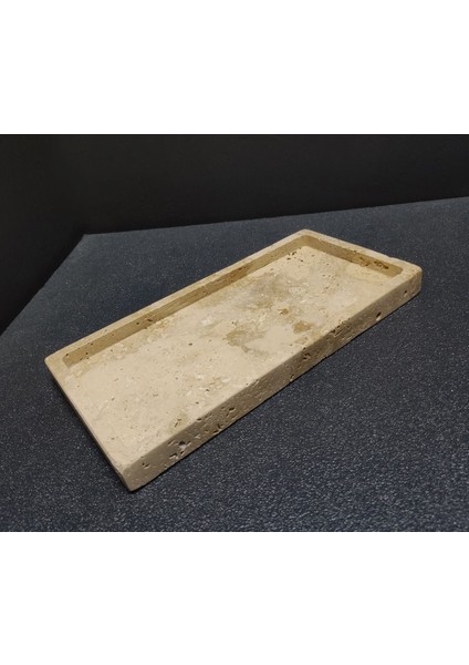 Traverten Tepsi 15X30CM, Banyo Düzenleyici, Takı Organizer, Sunumluk modelleri