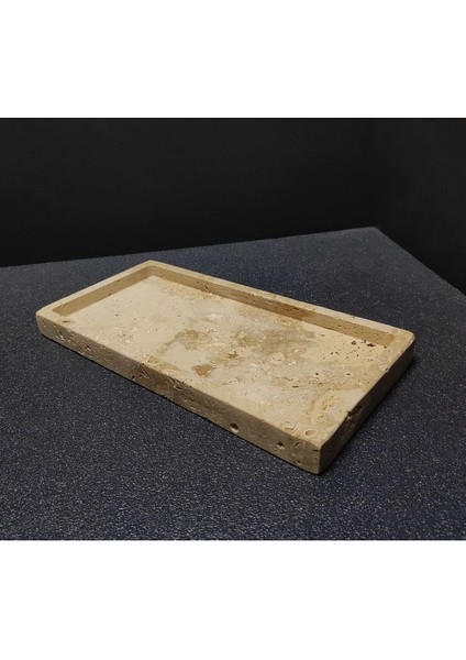Traverten Tepsi 15X30CM, Banyo Düzenleyici, Takı Organizer, Sunumluk fırsatları
