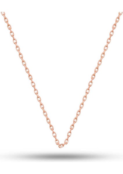 Gümüş Rose 0.30 Mikron 45 cm Forse Kadın Zincir