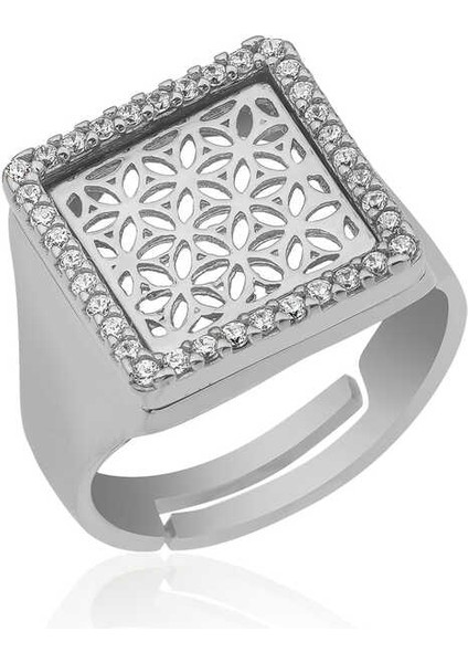 ​925 Ayar Gümüş Yaşam Çiçeği Yüzük