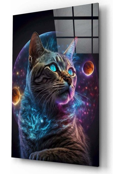 Ay Kedisi Cam Tablo || Tasarımcı Koleksiyonu