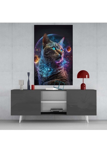 Ay Kedisi Cam Tablo || Tasarımcı Koleksiyonu fırsatları