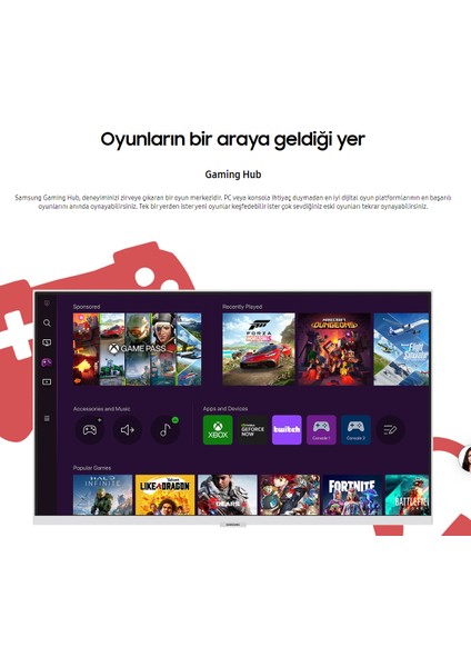 Izle, Oyna, Çalış -Wi-Fi Bağlantı Apple-Android Kablosuz Görüntü Aktarım 32''inç 80 Ekran Akıllı Tv-Monitör M5 + Logitech Kablosuz Klavye