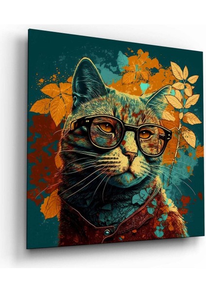 Entelektüel Kedi Cam Tablo || Tasarımcı Koleksiyonu