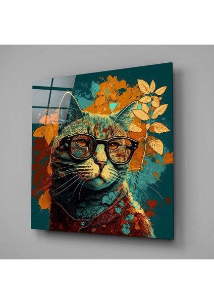 Entelektüel Kedi Cam Tablo || Tasarımcı Koleksiyonu fiyatları