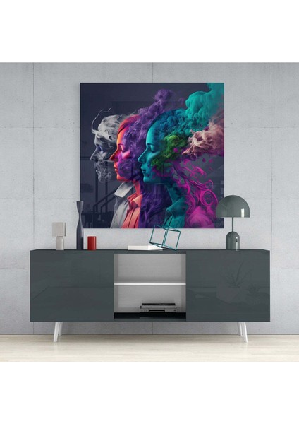 Füme Düşünceler Cam Tablo || Tasarımcı Koleksiyonu fırsatları