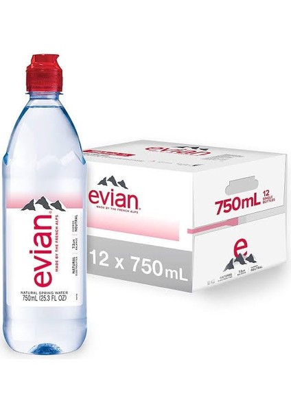 Natural Mineral Water 750ml Sports Cap (Pack of 12 x 75cl)